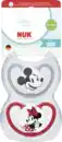 Bild 1 von NUK Disney Mickey Mouse Perfect Match Air Silikon-Schnuller, 18-36 Monate