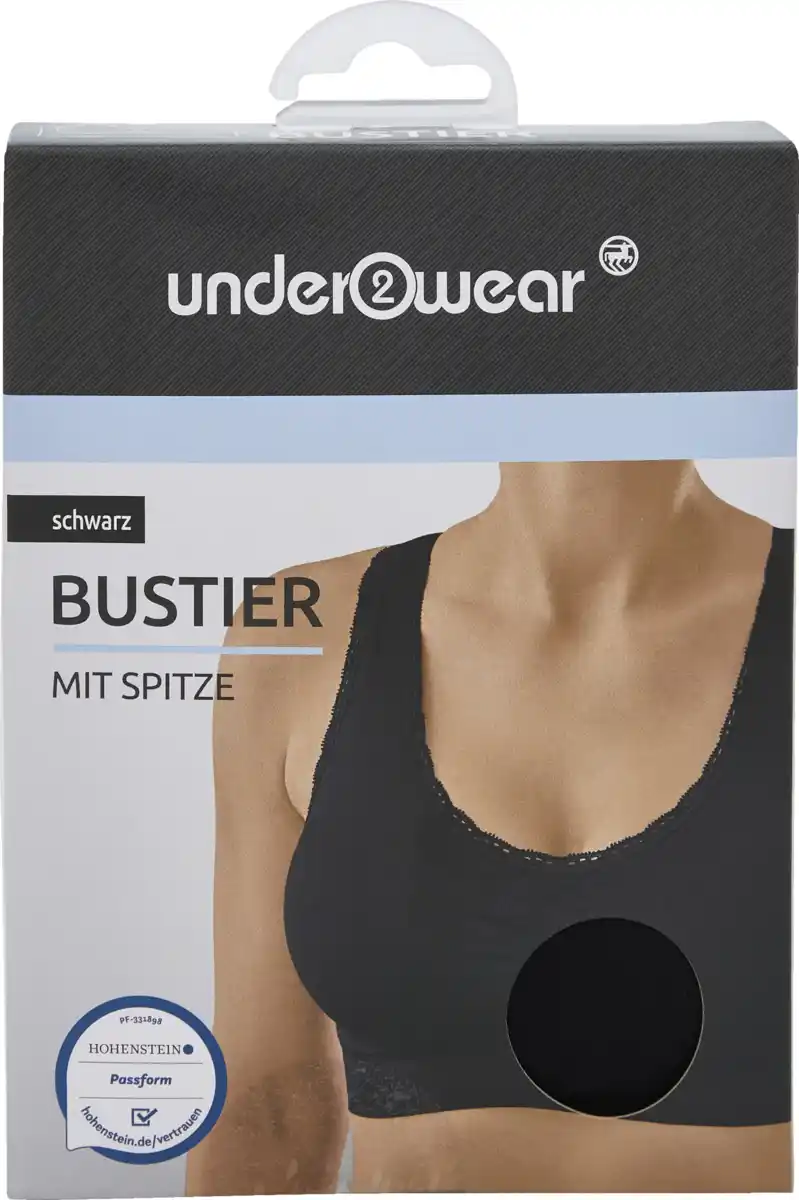 Bild 1 von under2wear BASIC BUSTIER MIT SPITZE SCHWARZ XL