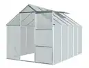 Bild 1 von Aluminium Gewächshaus mit Dachfenster "Boston", ca. 310 x 190 x 193 cm - Silber