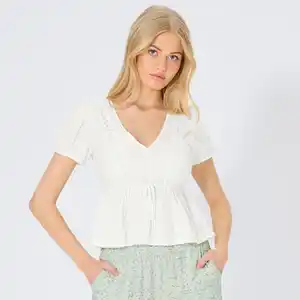Damen-Bluse aus Viskose-Baumwoll-Mix