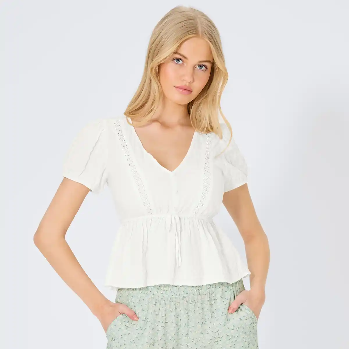 Bild 1 von Damen-Bluse aus Viskose-Baumwoll-Mix