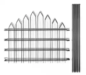 4er Set Teichzaun, ca.1000 x 800mm - Grau, 21FS05