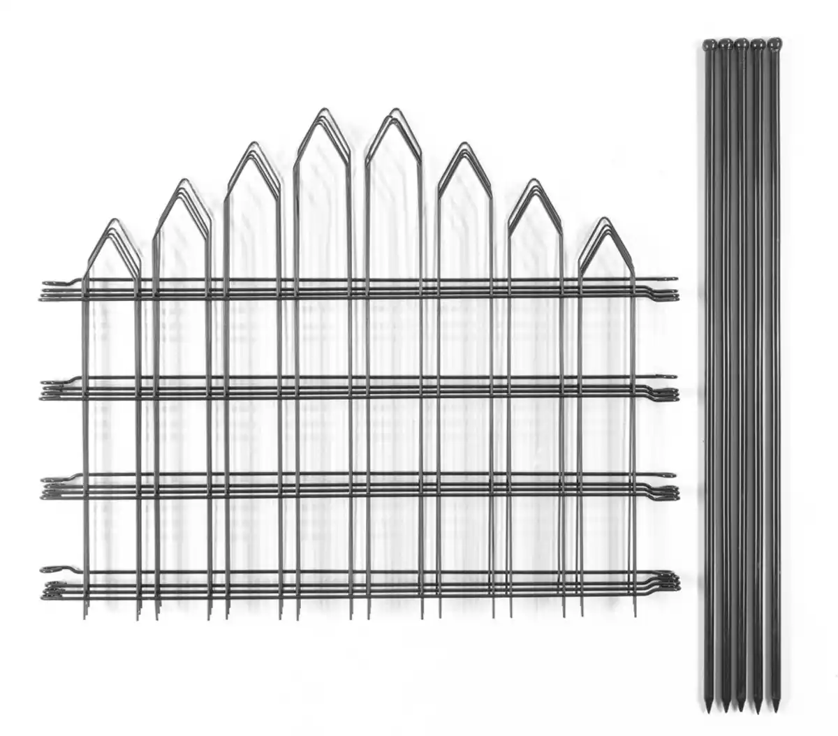 Bild 1 von 4er Set Teichzaun, ca.1000 x 800mm - Grau, 21FS05