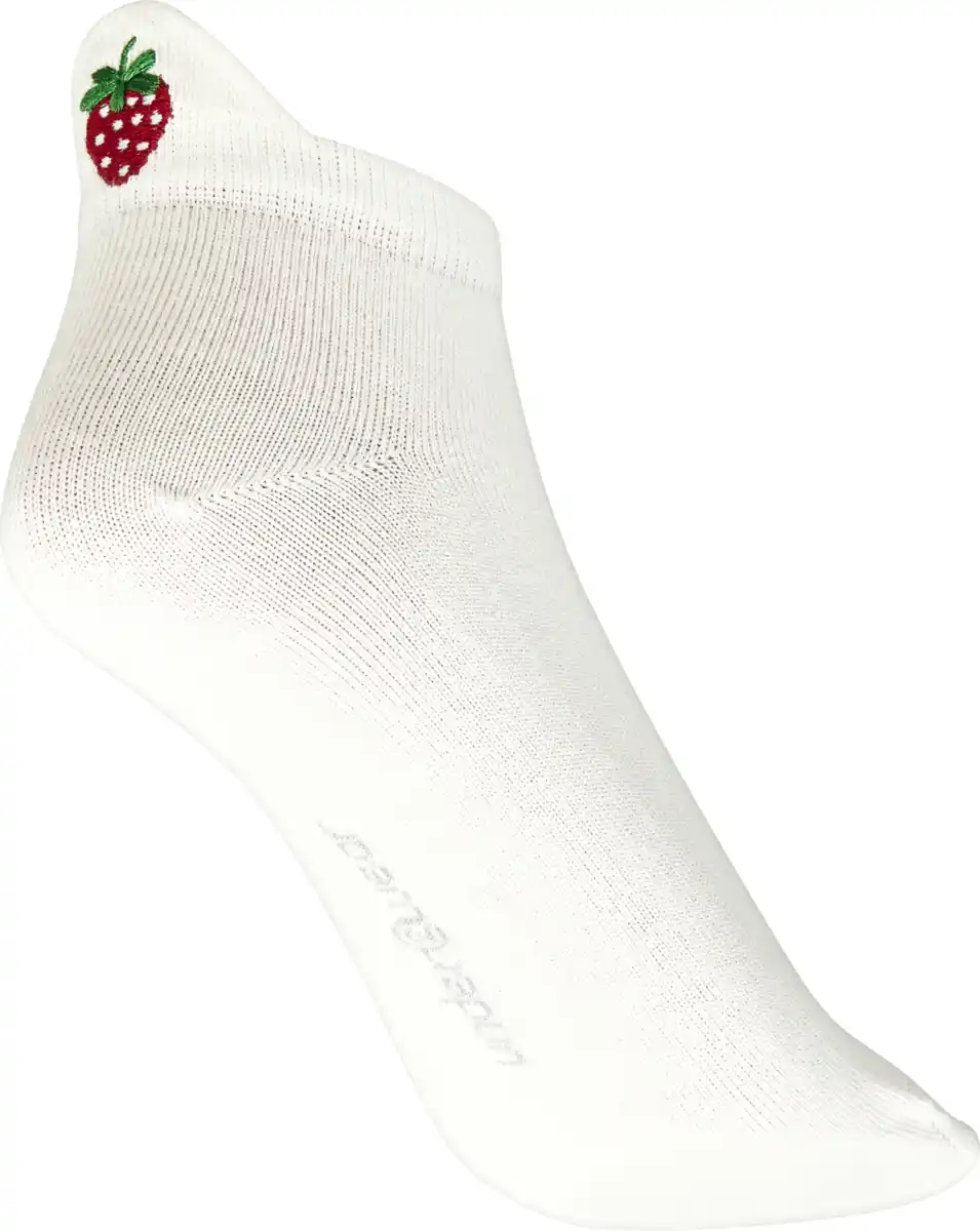 Bild 2 von under2wear 2er Sneaker mit Stickerei Erdbeere offwhite 35/38