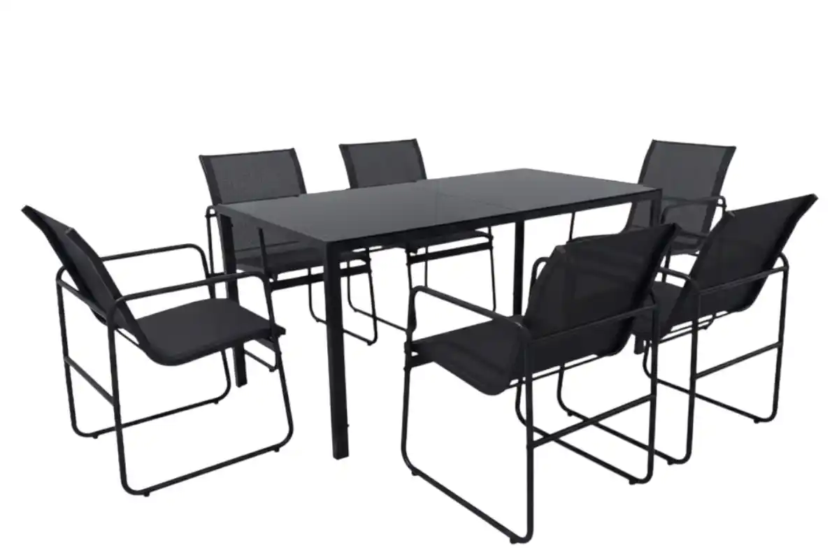 Bild 1 von Dining-Set SANTINO 7tlg. Sitzgruppe - Schwarz