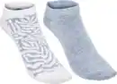 Bild 1 von IDEENWELT 2er Set Bambus Sneakersocken weiß/blau Gr. 39/42