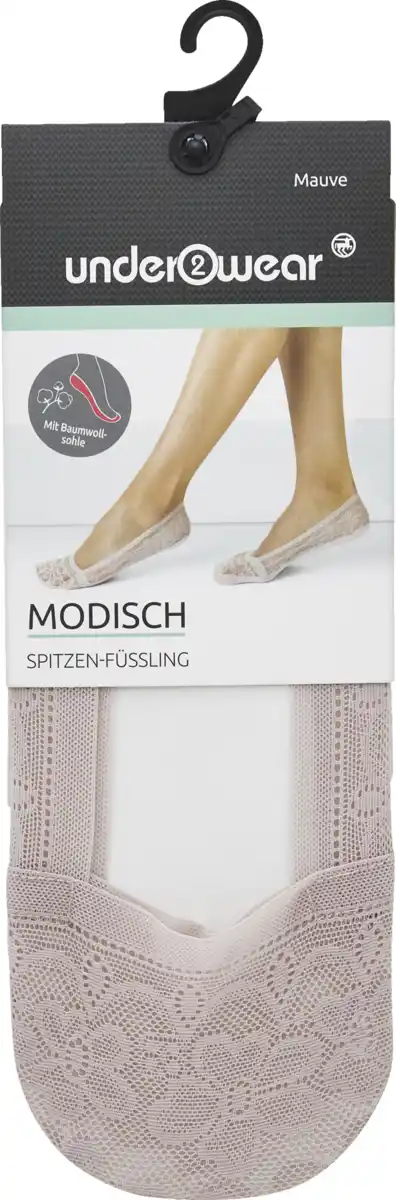 Bild 1 von under2wear Spitzenfüssling mauve 35/38