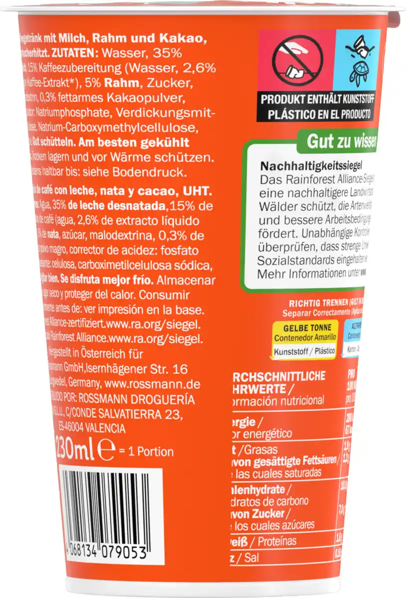 Bild 4 von Laudatio Rossmann Laudatio TG Cappuccino, 230 ml