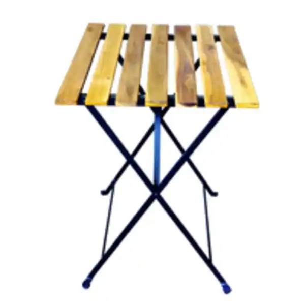 Bild 3 von 3tlg. Outdoor-Klappstuhl-Set., 2-Sitzer mit 2 Streben aus Akazienholz geölt