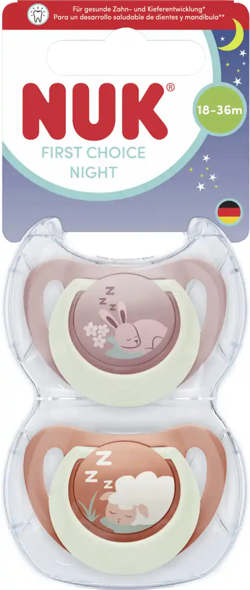 Bild 1 von NUK First Choice Night Silikon-Schnuller, 18-36 Monate