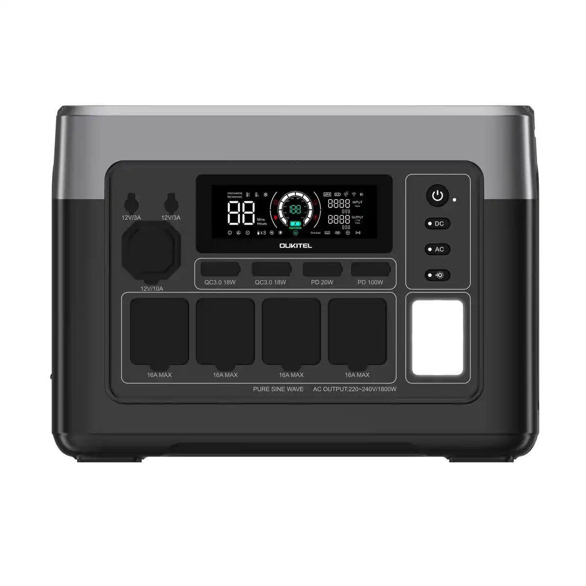 Bild 1 von OUKITEL P1500E PLUS – Powerstation 1800 W / 1536 Wh