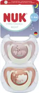 NUK First Choice Night Silikon-Schnuller, 0-6 Monate