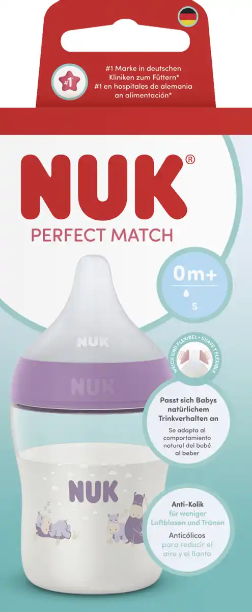 Bild 1 von NUK Perfect Match Anti Kolik Babyflasche, 0 Monate+