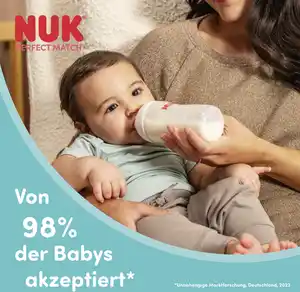 NUK Perfect Match Glasbabyflasche, 0 Monate+