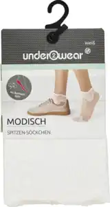 under2wear Spitzensöckchen weiß 39/42