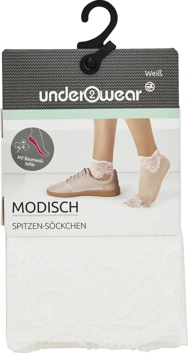 Bild 1 von under2wear Spitzensöckchen weiß 39/42