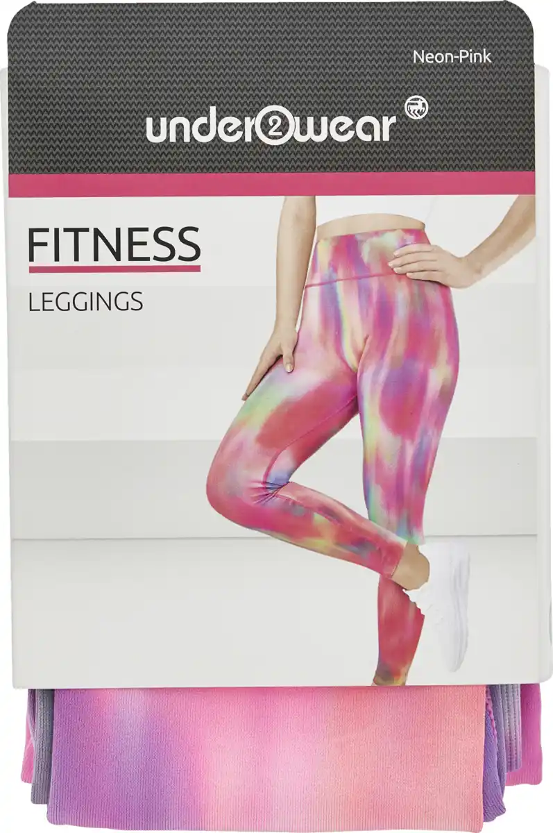 Bild 1 von under2wear Fitnessleggings Batik Neon Pink L (44/46)