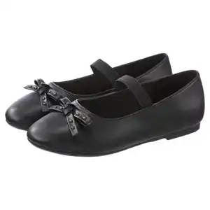 LILY & DAN Kleinkinder/Kinder Ballerinas, Schwarzes Band, 27