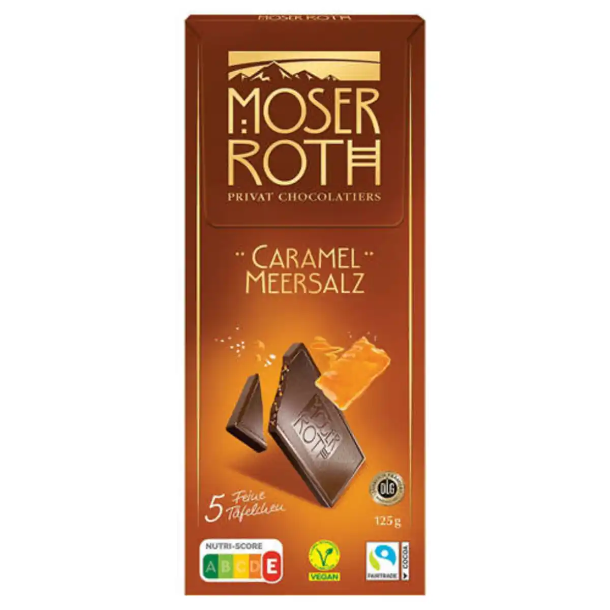 Bild 1 von MOSER ROTH Schokolade 125g, Karamell-Meersalz