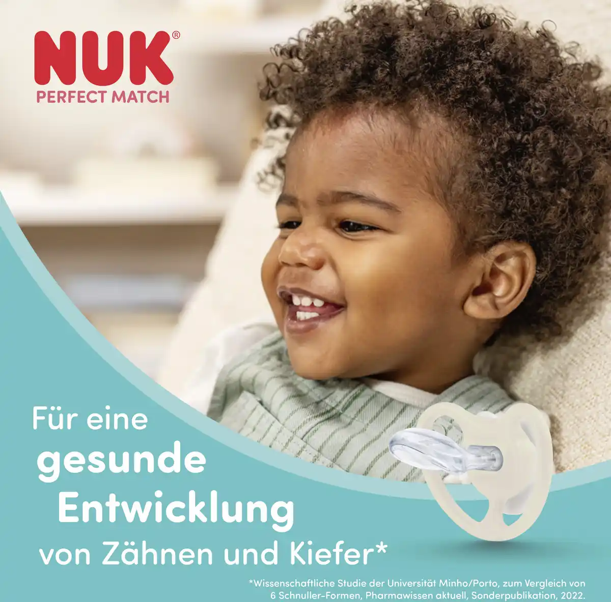 Bild 4 von NUK Disney Winnie Puuh Perfect Match Air Silikon-Schnuller, 0-6 Monate