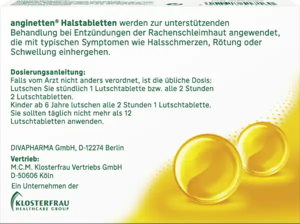Bild 2 von anginetten Halstabletten mit Honiggeschmack