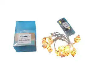 Lichterkette LED Muscheln, warmweiß