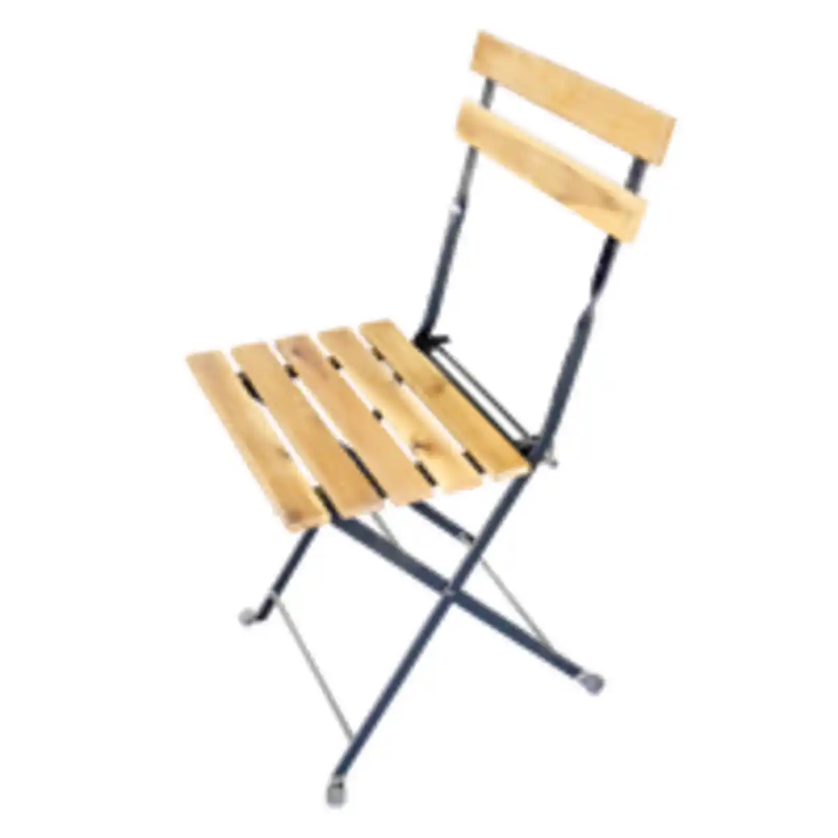 Bild 2 von 3tlg. Outdoor-Klappstuhl-Set., 2-Sitzer mit 2 Streben aus Akazienholz geölt