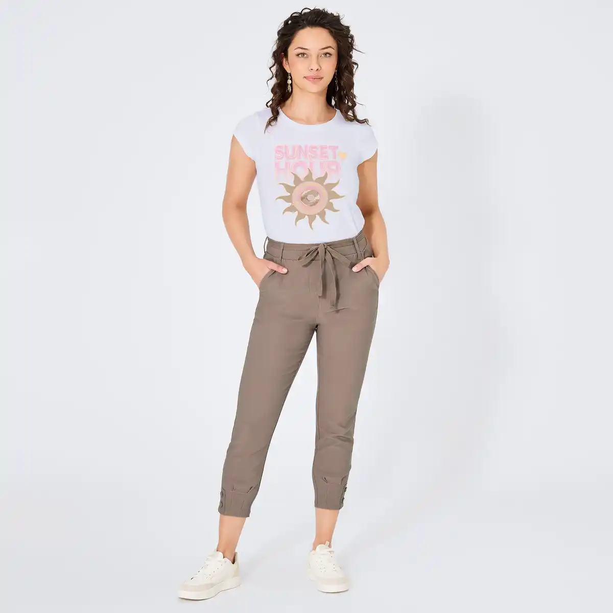 Bild 1 von Damen-Caprihose mit Gürtel
