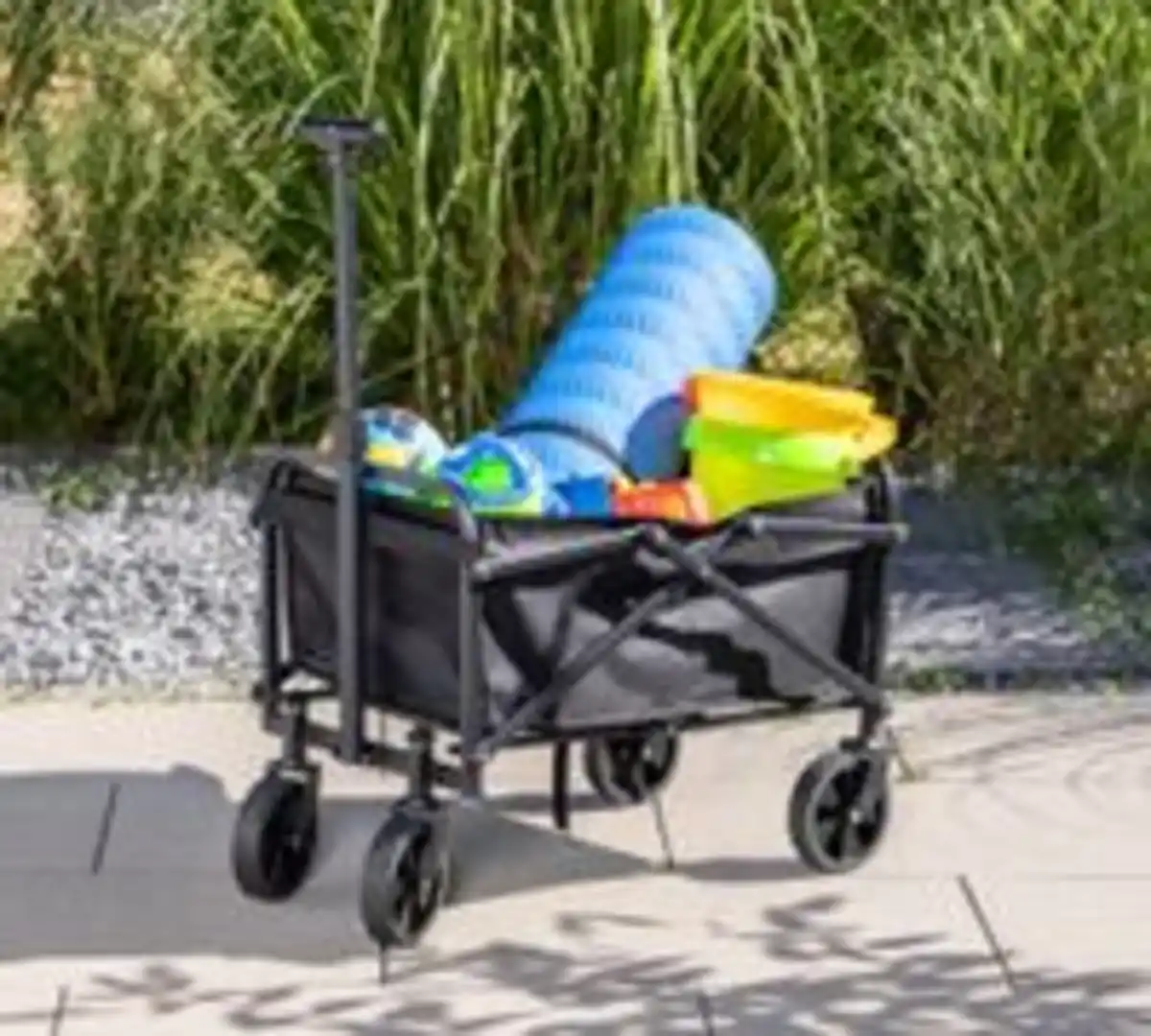 Bild 2 von Bollerwagen, ca. 68,5 x 36 x 80 cm - Schwarz