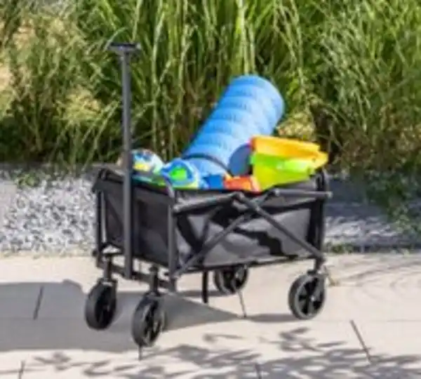 Bild 2 von Bollerwagen, ca. 68,5 x 36 x 80 cm - Schwarz