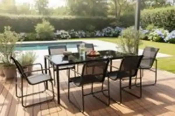 Bild 2 von Dining-Set SANTINO 7tlg. Sitzgruppe - Schwarz