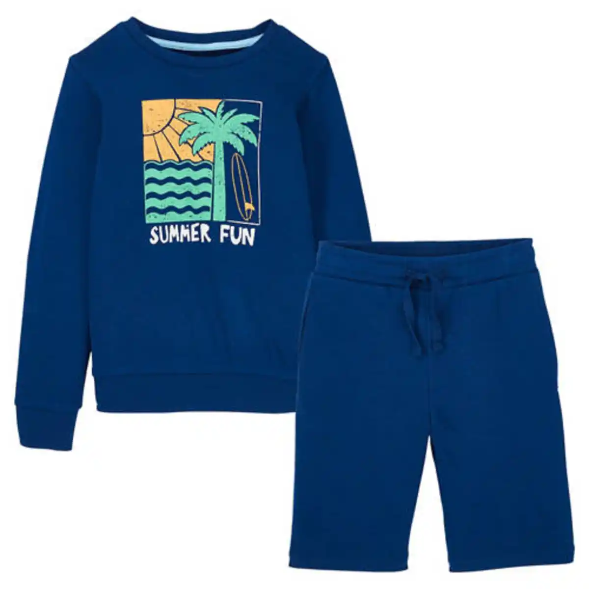 Bild 1 von LILY & DAN Kinder Sommersweatshirt Set, Marineblau, 122/128