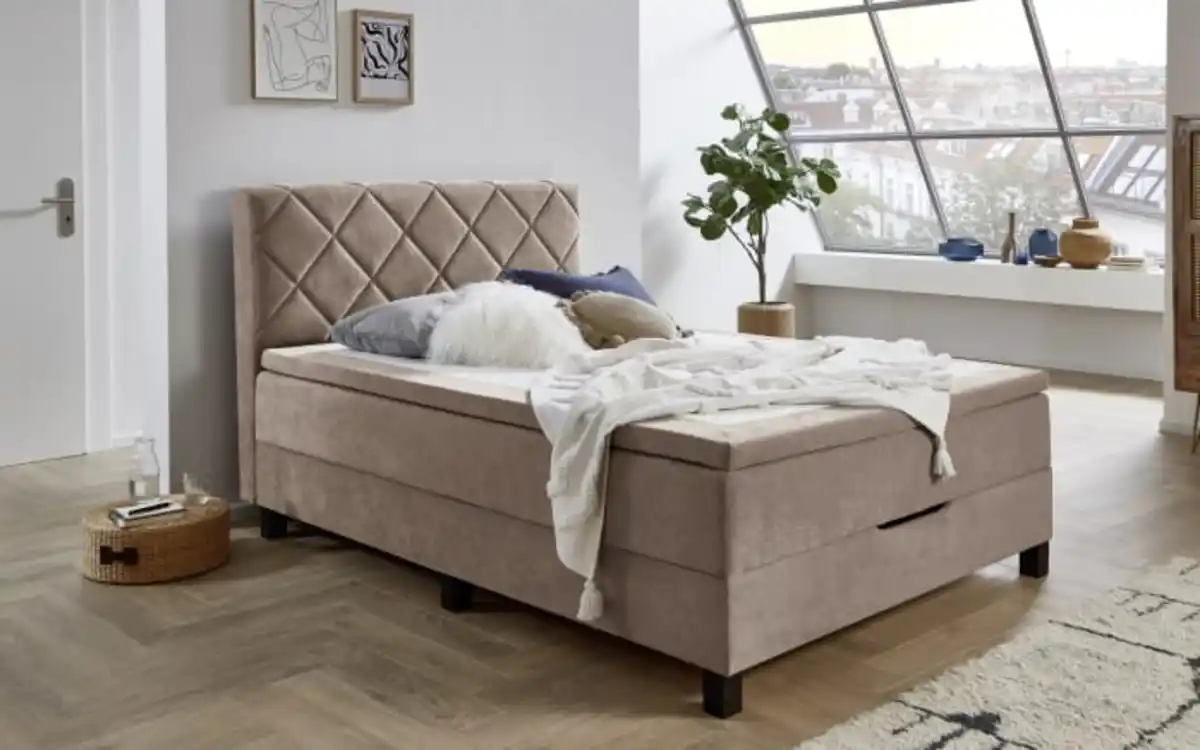 Bild 1 von Boxspringbett BX2280 Jeff, stone, 120 x 200 cm