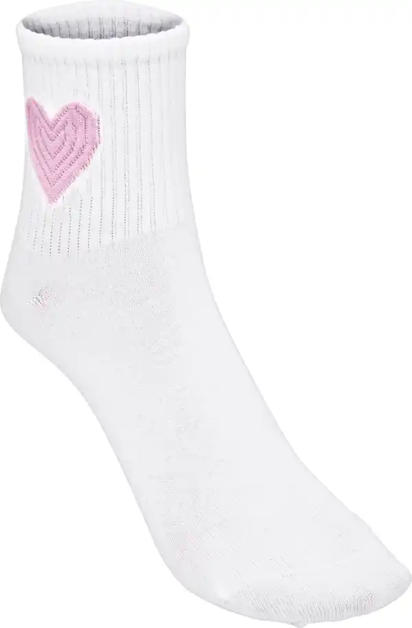 Bild 2 von under2wear 2er Pack Kurzschaftsocke OCS weiß Herz 39/42