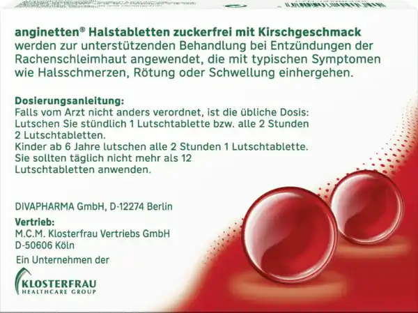 Bild 2 von anginetten Halstabletten mit Kirschgeschmack