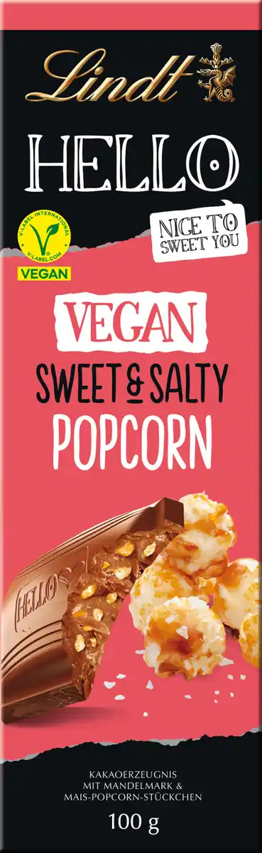 Bild 1 von Lindt HELLO Vegan Sweet & Salty Popcorn, 100 g