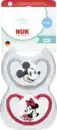 Bild 1 von NUK Disney Mickey Mouse Perfect Match Air Silikon-Schnuller, 0-6 Monate