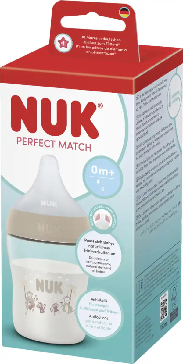 Bild 2 von NUK Perfect Match Anti Kolik Babyflasche, 0 Monate+