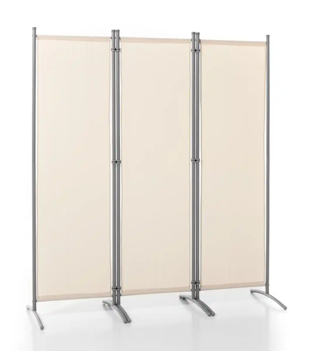 Bild 1 von 3tlg. Stellwand Paravent aus Polyester, ca. 260 x 170 cm - Beige