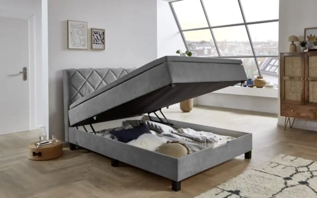 Bild 4 von Boxspringbett BX2280 Jeff, grau, 140 x 200 cm