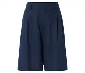 Leinen-Bermuda-Shorts, dunkelblau