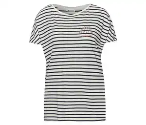 Street One T-Shirt, navy-weiß