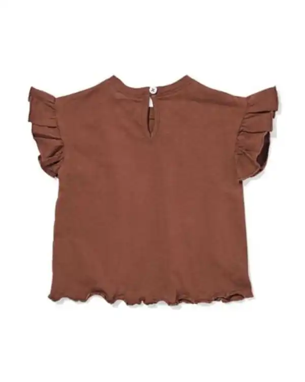 Bild 2 von Baby-T-Shirt Jersey Blumen braun