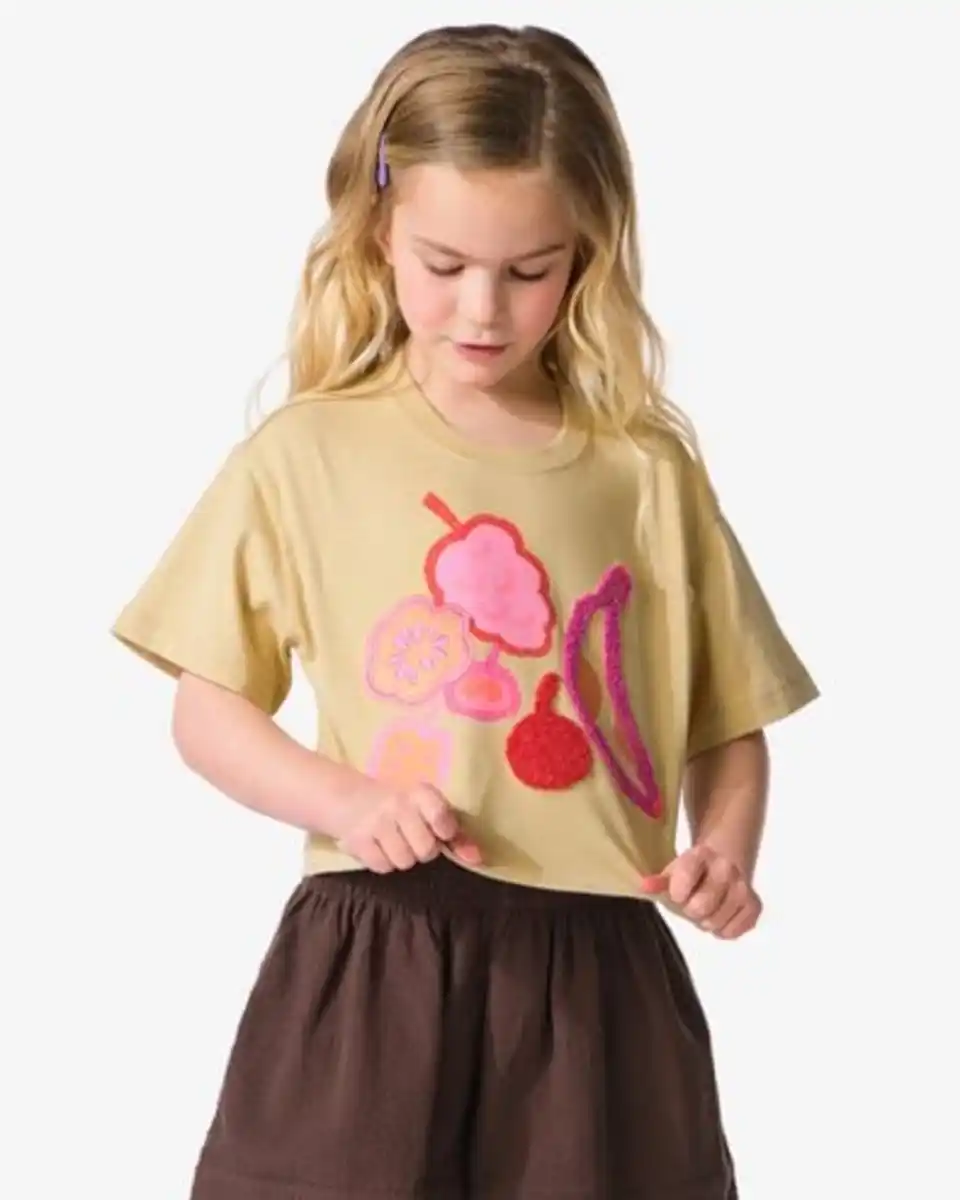 Bild 1 von Kinder-T-Shirt, Jersey, Früchte sandfarben