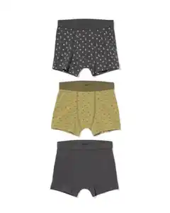 Kinder-Boxershorts Surfdesign – 3 Stück anthrazit