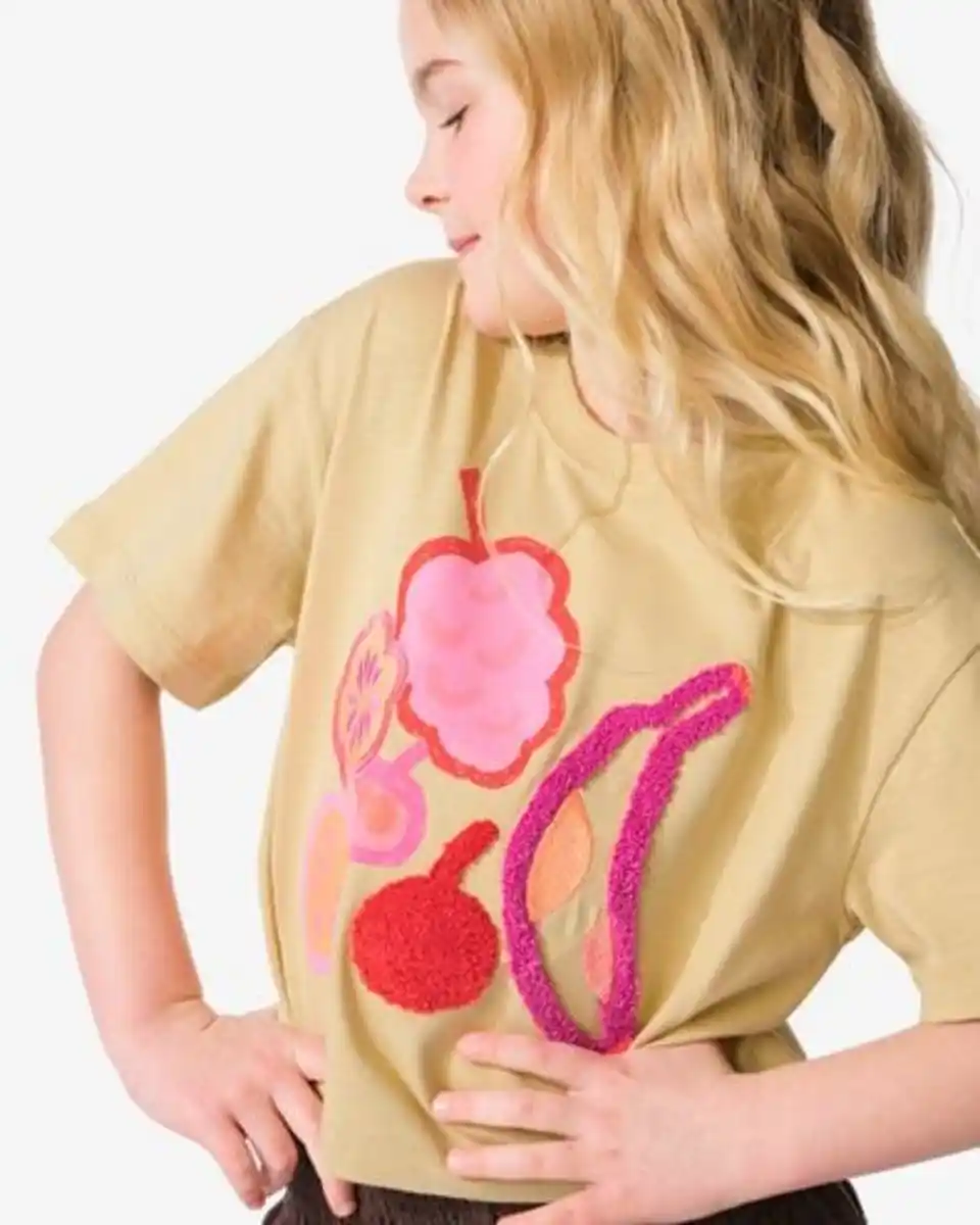 Bild 4 von Kinder-T-Shirt, Jersey, Früchte sandfarben