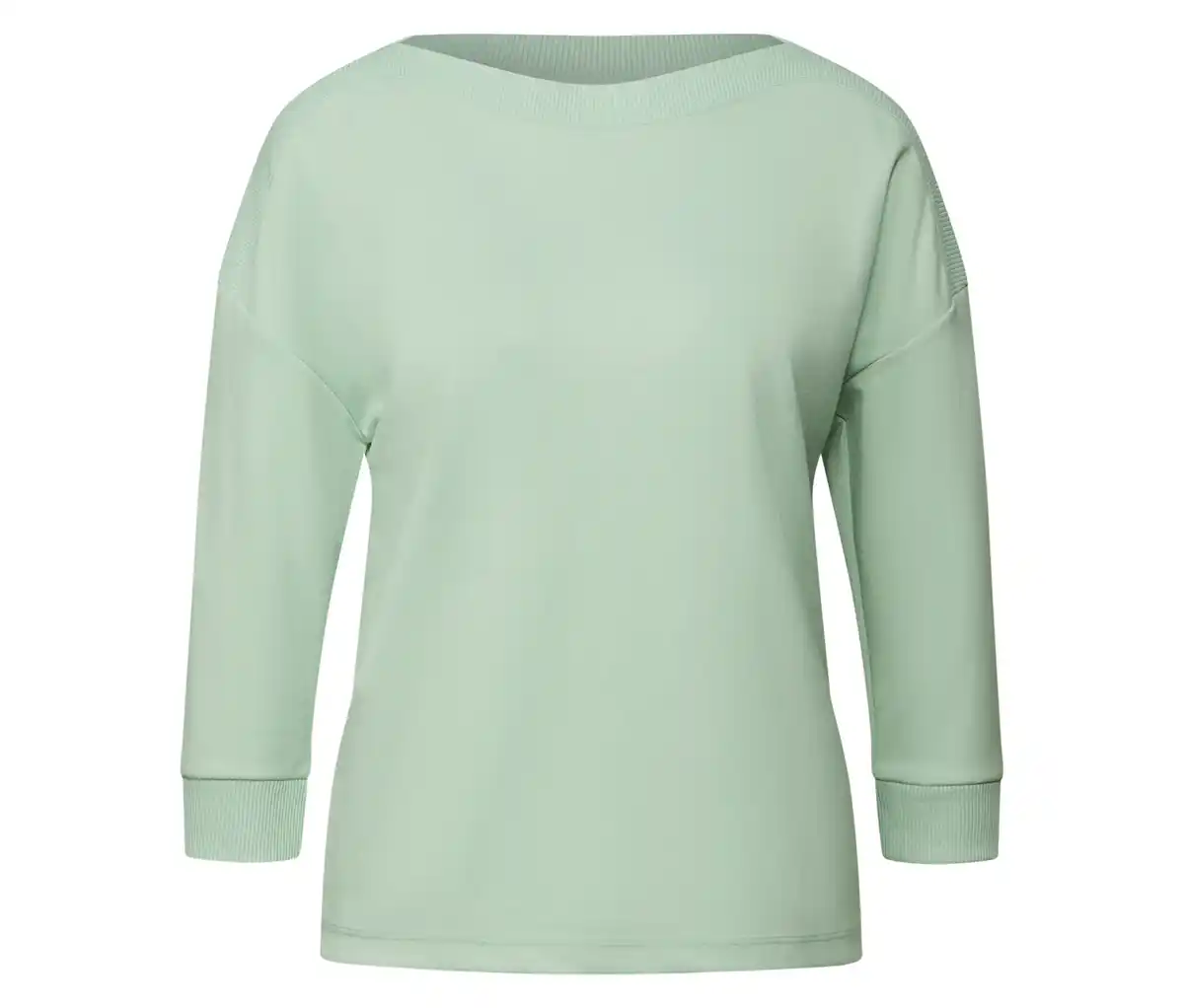 Bild 1 von Street One T-Shirt mit Rippdetail, salbeigrün