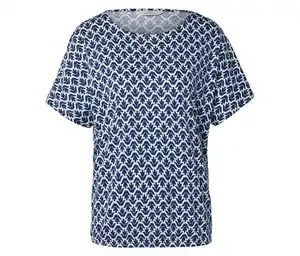 Blusenshirt, Minimal-Alloverprint