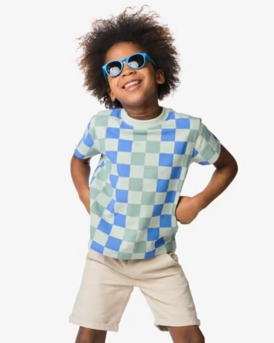 Bild 1 von Kinder T-Shirt mit Karomuster grün
