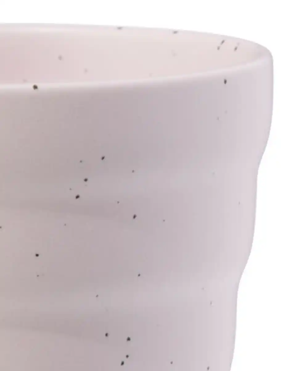 Bild 2 von Kaffeetasse 200 ml, Trend, Steingut, gesprenkelt, rosa